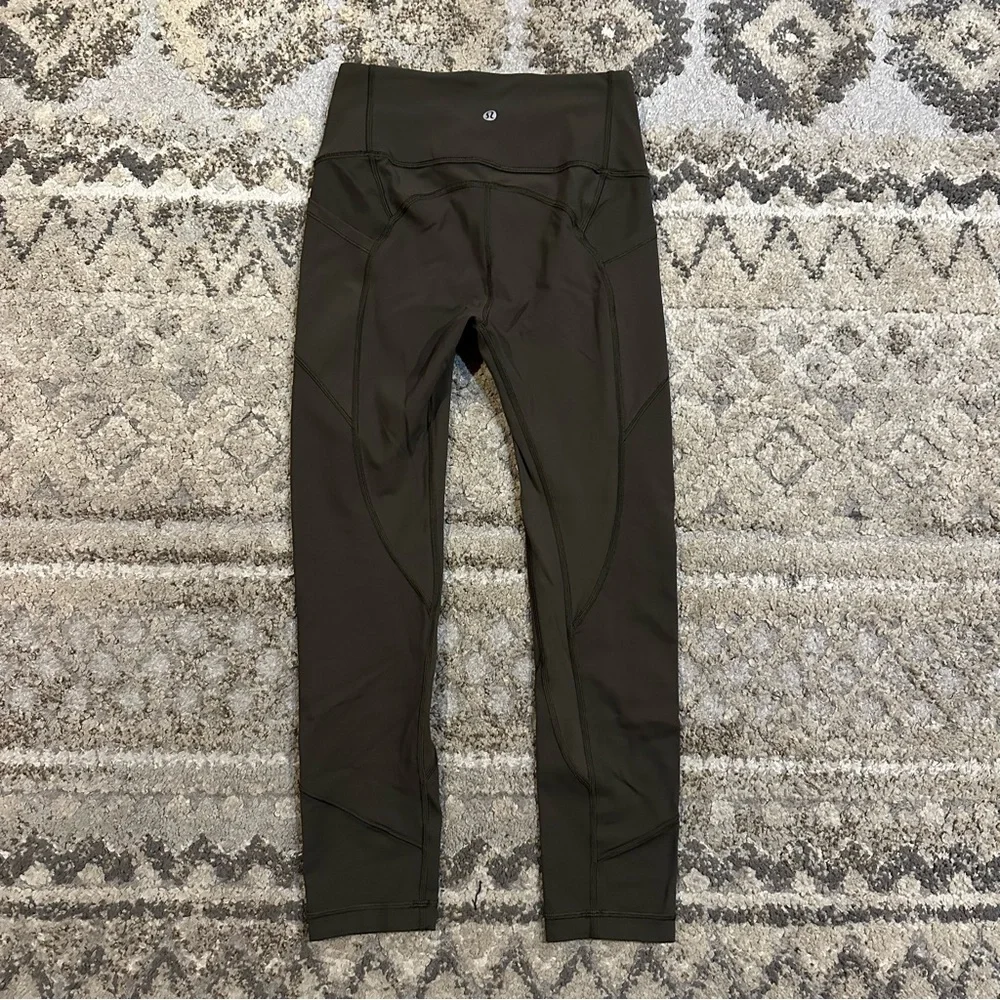 Lululemon All The Right Places Crop Dark Olive 4